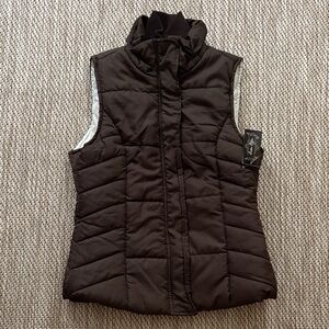 NWT Women's Chocolate Brown Quilted Vest